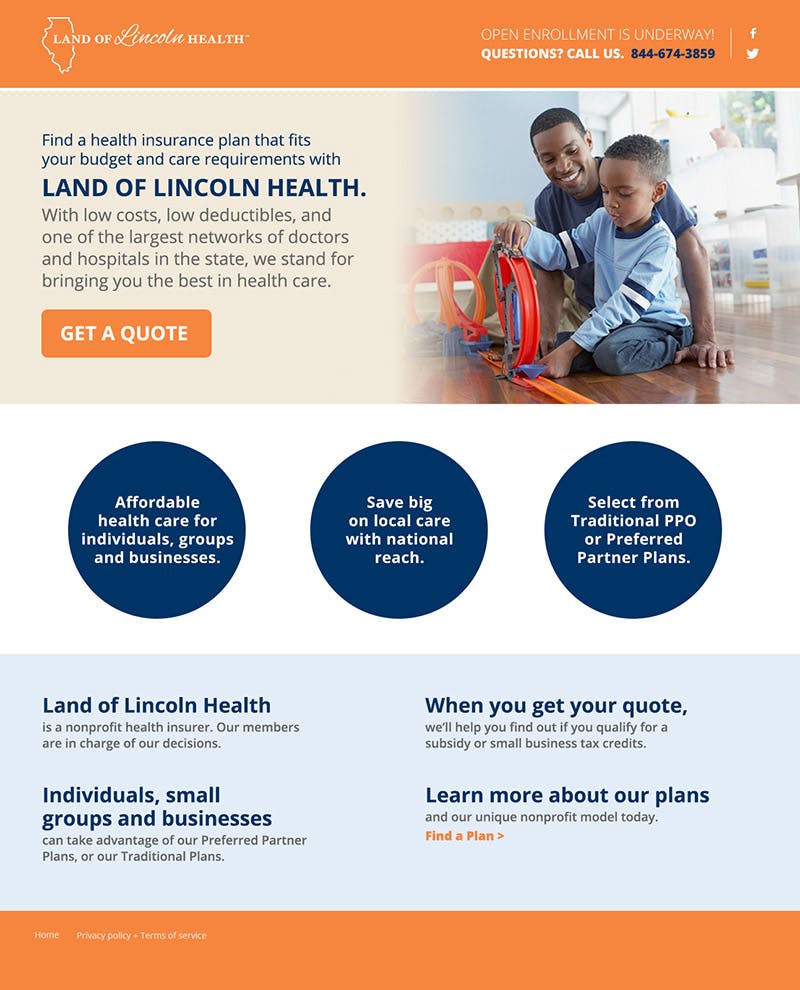 Image of Land of Lincoln Health Integration landing page