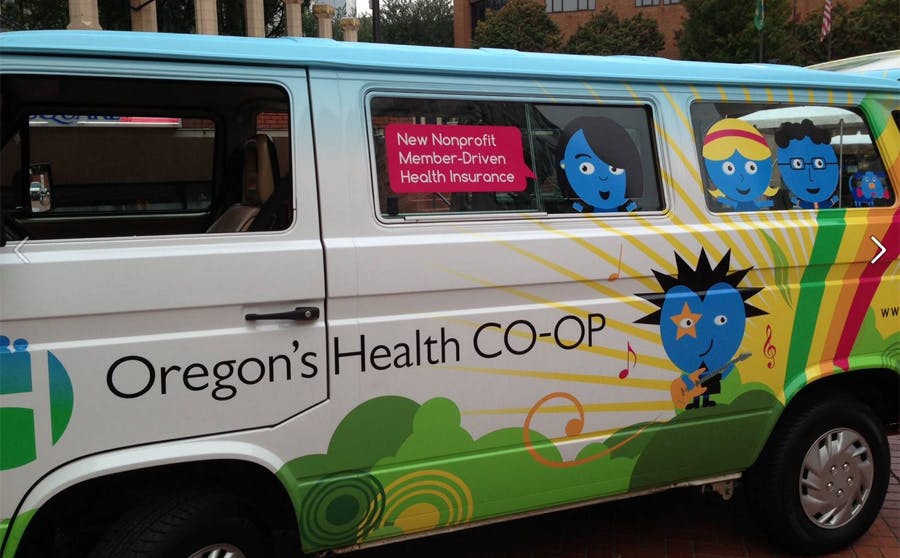 Image from Oregon's Health Co-Op Campaign, van wrap